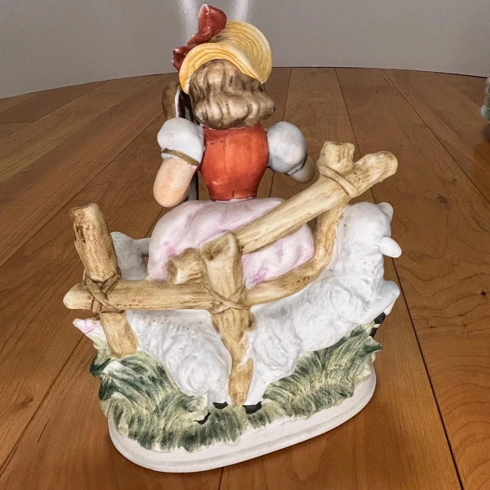 Bo Peep with Sheep Porcelain Figurine
